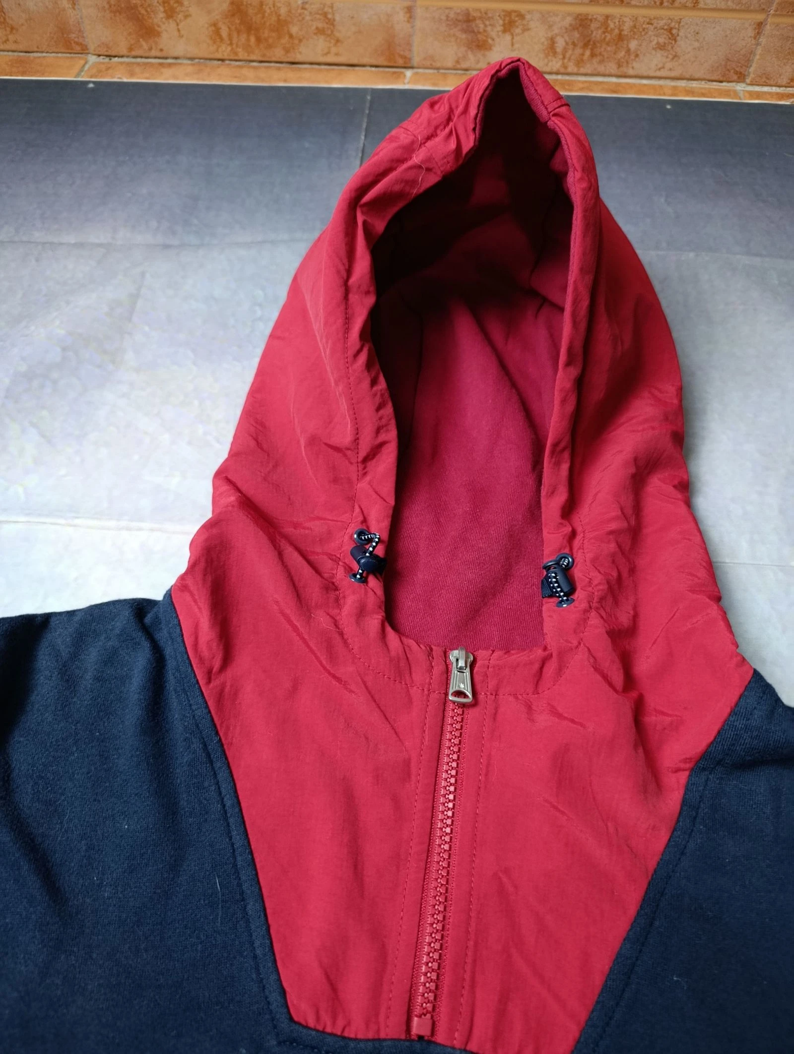 DC Shoes Sudadera con Capucha para Hombre Talla S - Camiseta de Deporte Azul Marino/Rojo con Media Cremallera – photo 5
